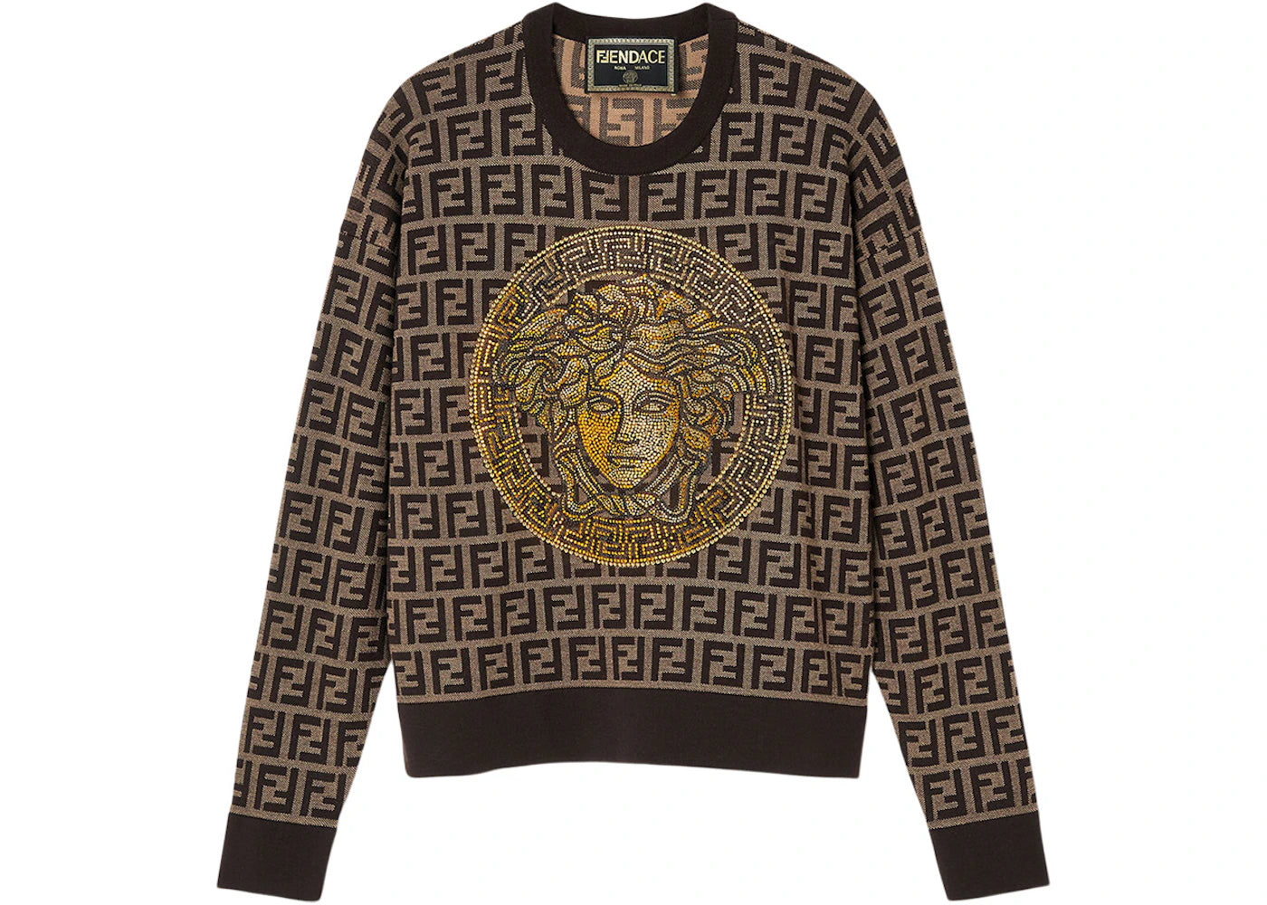 Fendi Fendace FF Jumper Brown/Gold