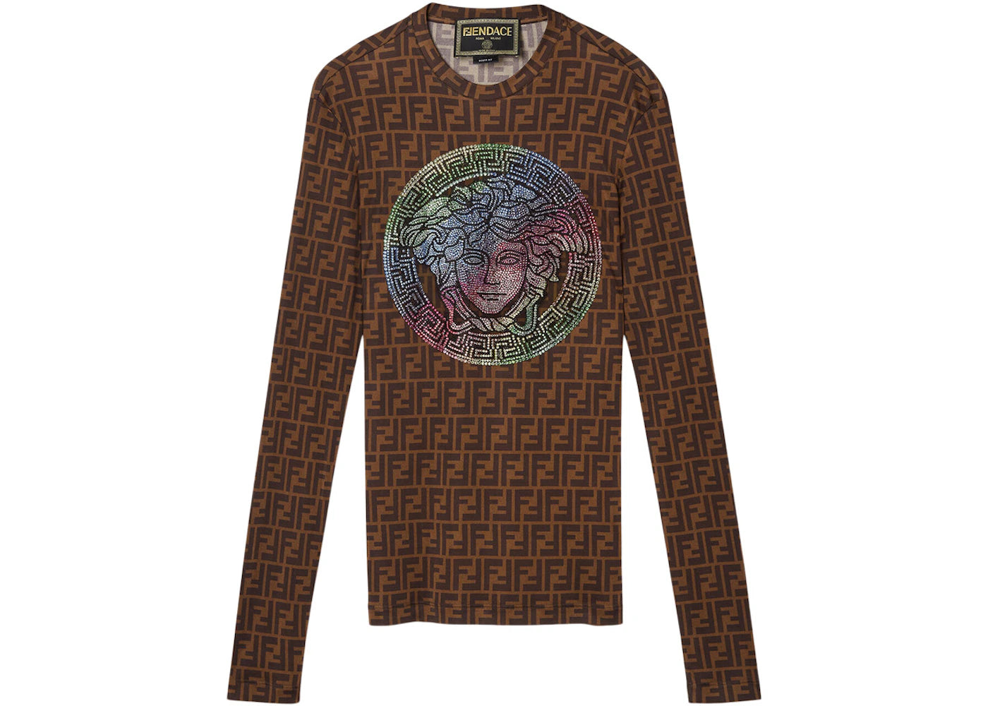 Fendi Fendace FF LS T-shirt Brown/Multi