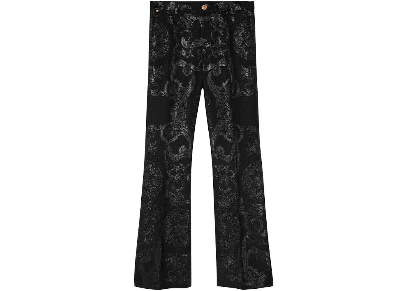 Fendi Fendace Flared Jacquard Pants Black