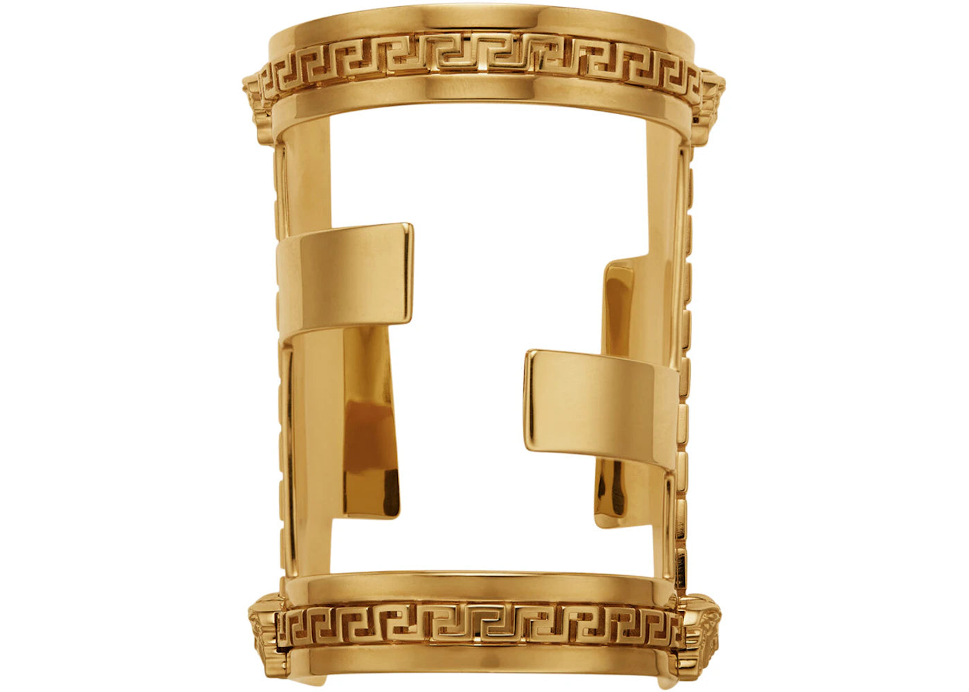 Fendi Fendace Greca Cuff Bracelet Brass/Versace Gold