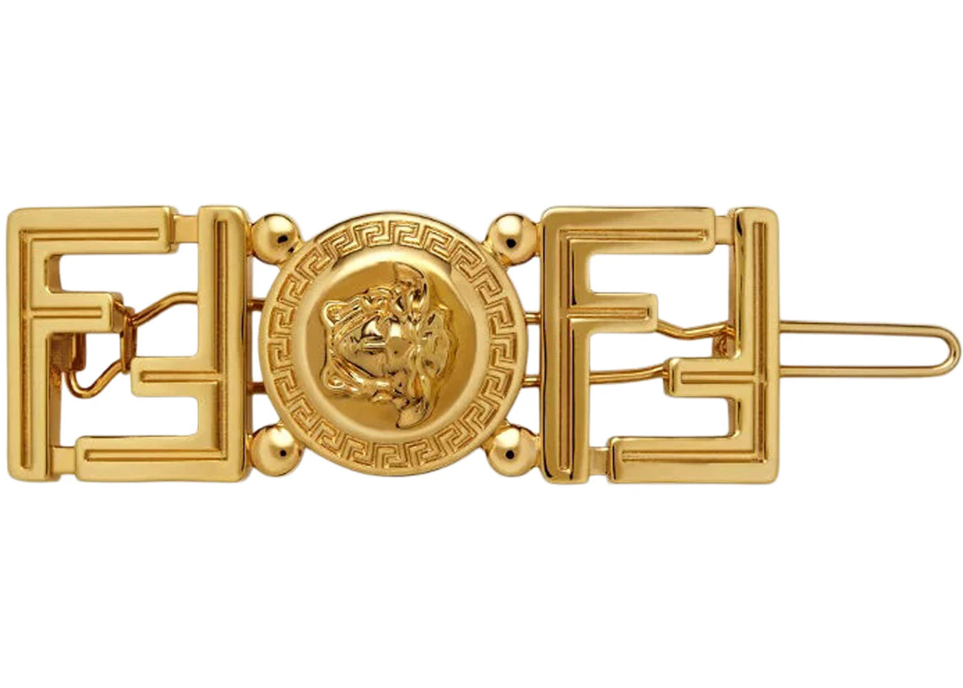 Fendi Fendace Hair Clip Brass/Versace Gold