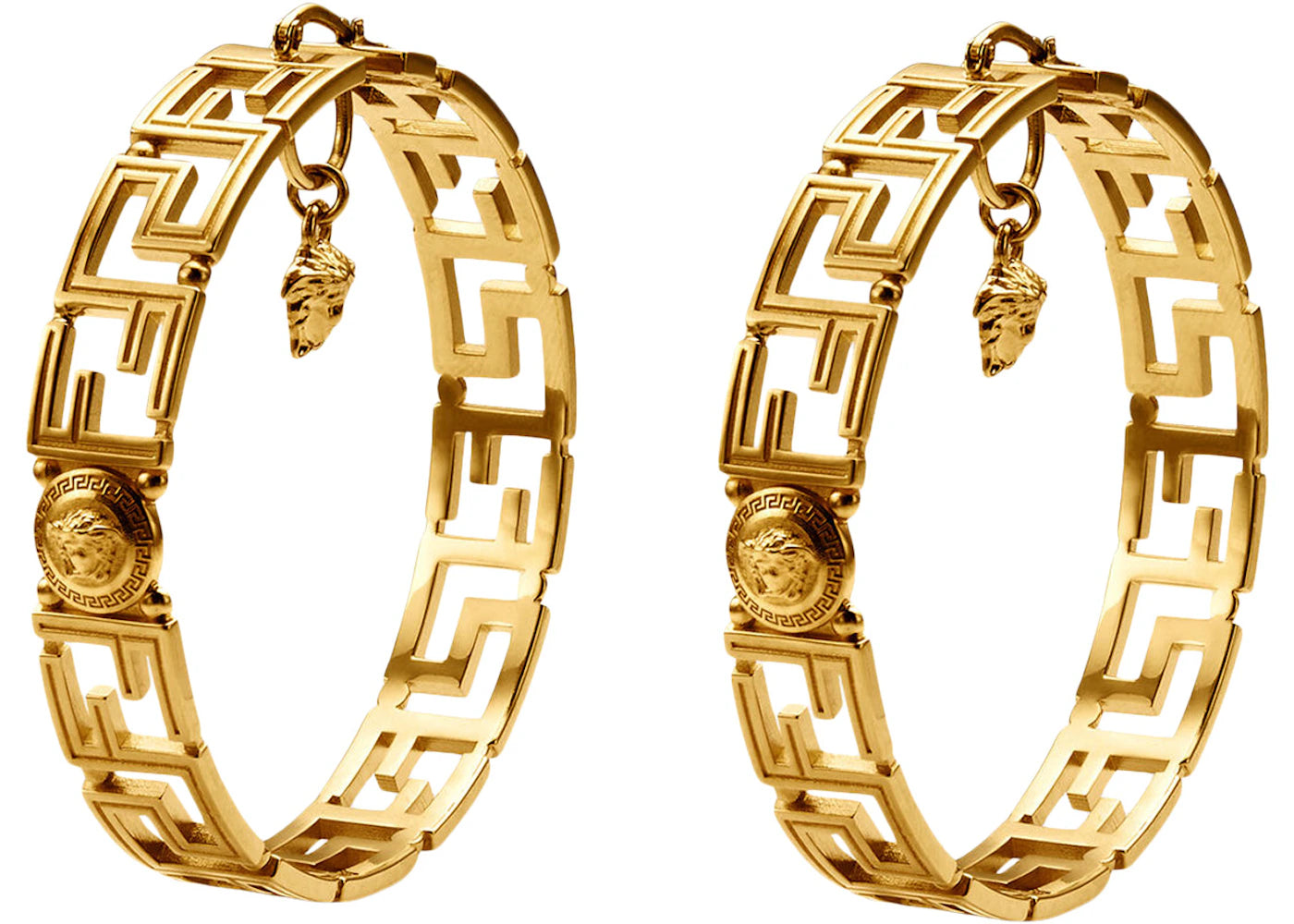 Fendi Fendace Hoop Earrings Brass/Versace Gold