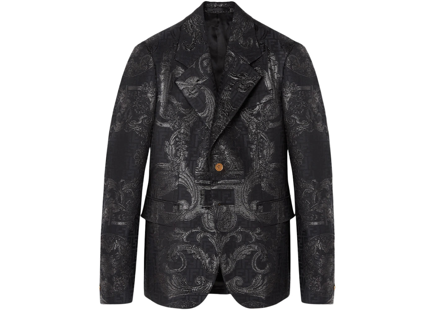 Fendi Fendace Jacquard Blazer Black