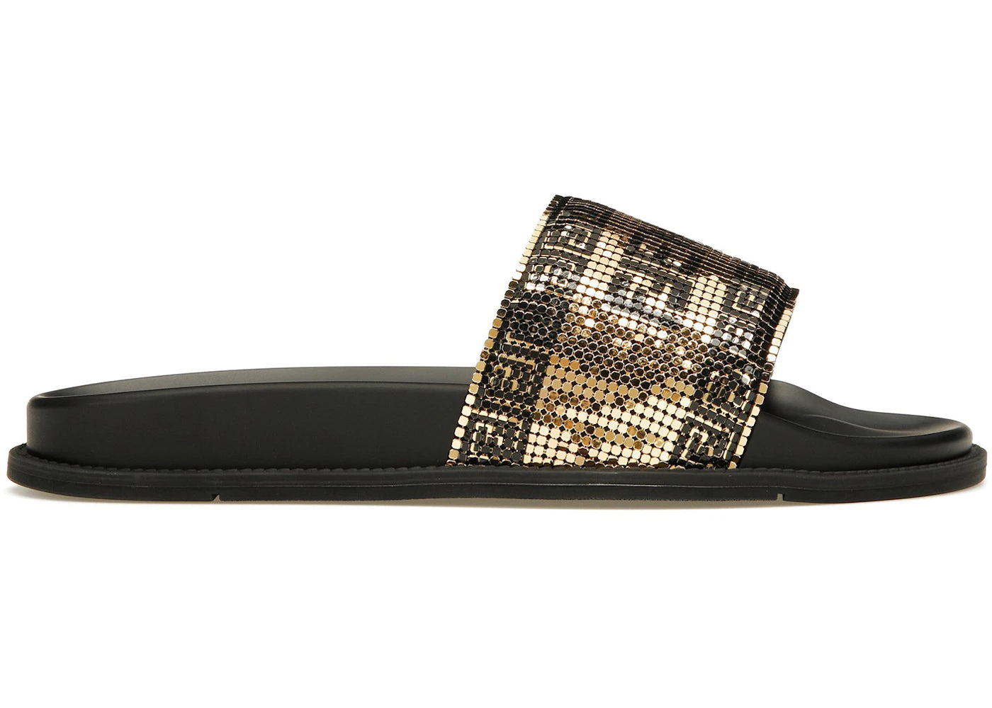 Fendi Fendace Logo Metal Mesh Sliders (Women's)