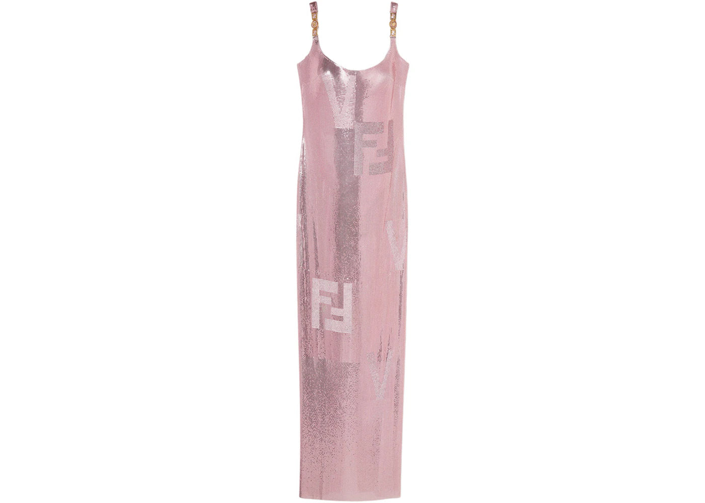 Fendi Fendace Metal Mesh Gown Pink