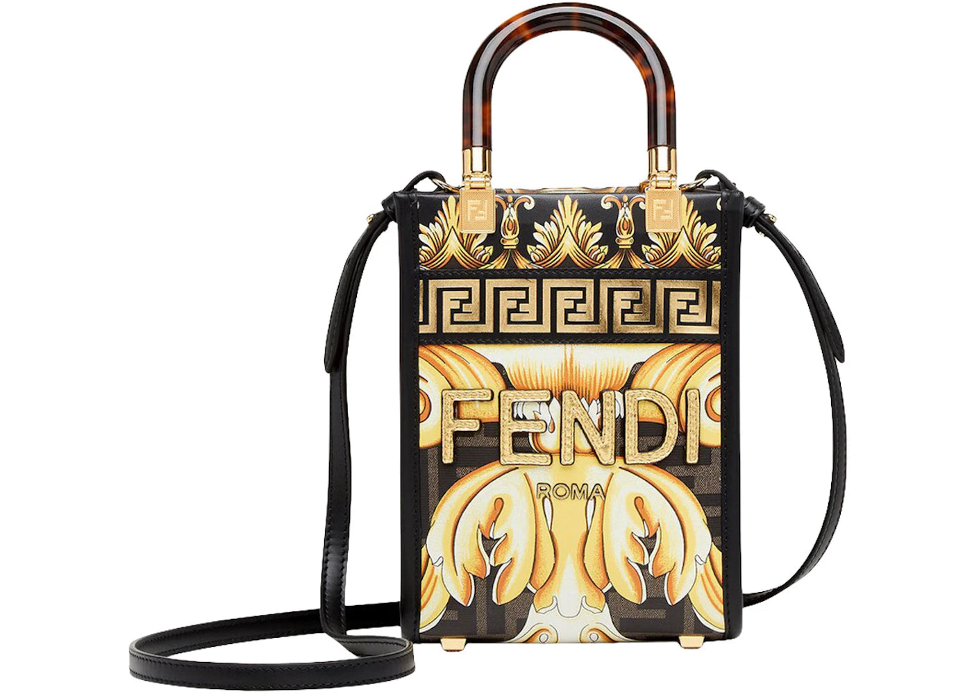 Fendi Fendace Mini Sunshine Shopper Black