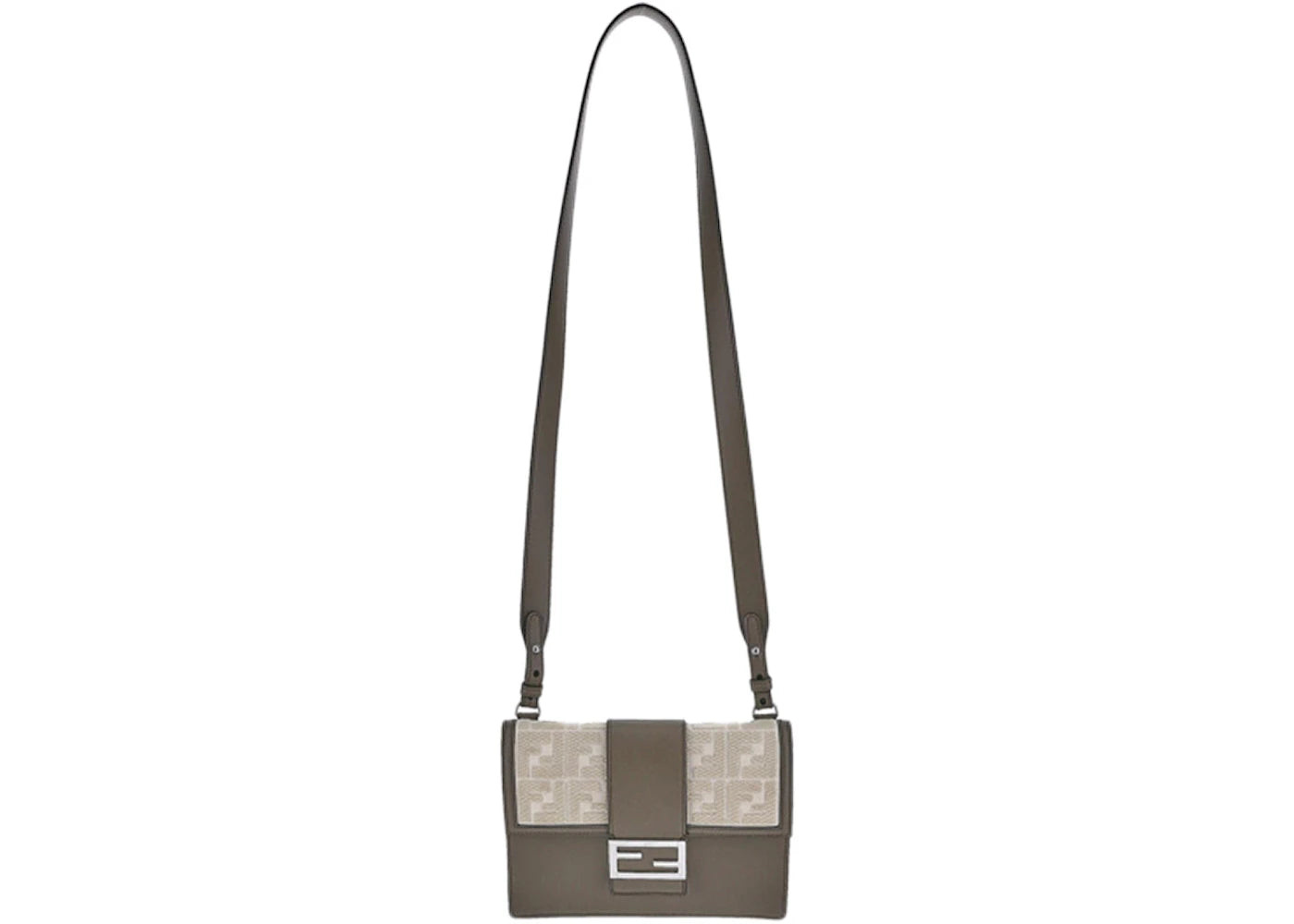 Fendi Flat Medium Baguette Bag Beige/Brown