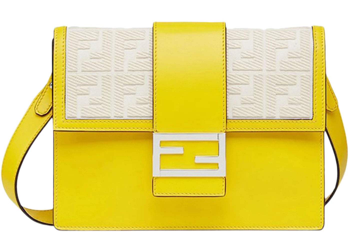 Fendi Flat Medium Baguette Bag Yellow