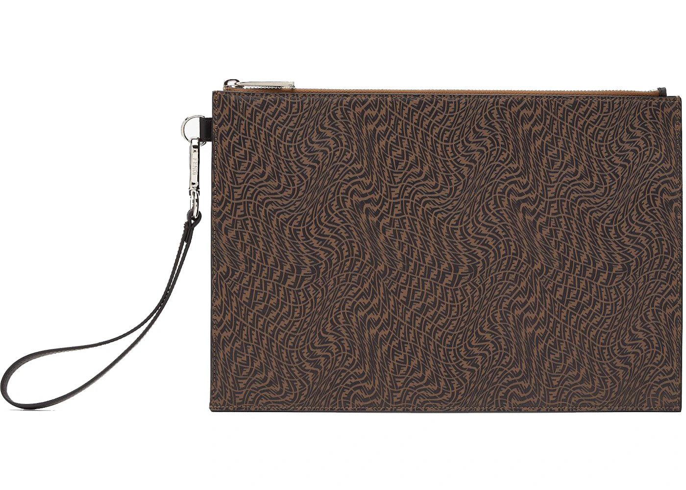 Fendi Jacquard Pouch Brown