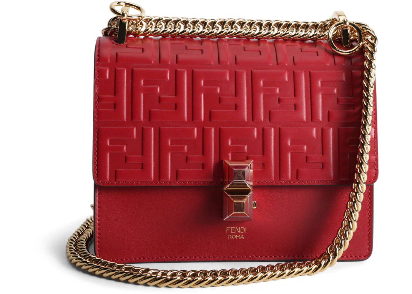 Fendi Kan I Crossbody FF Small Red