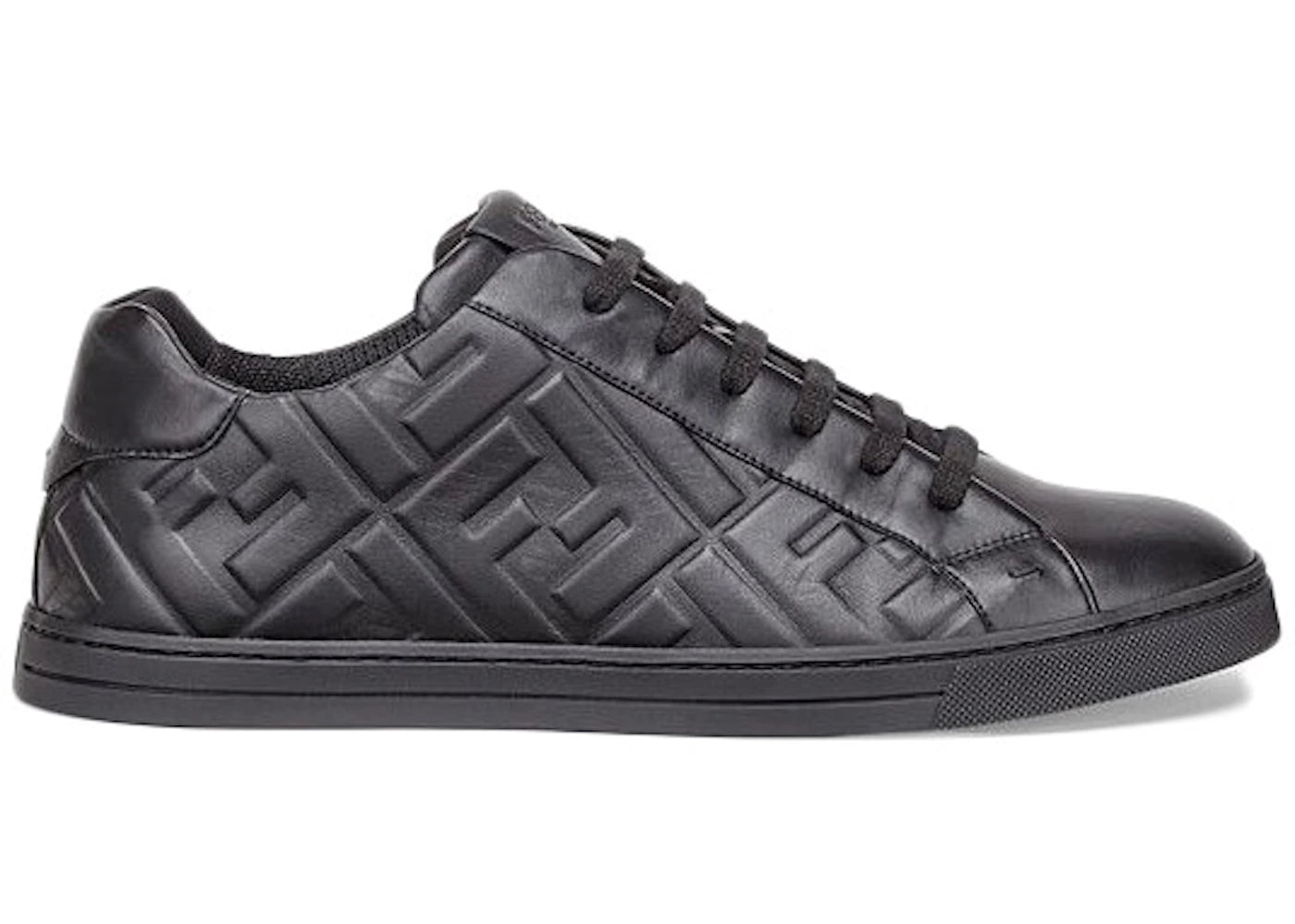 Fendi Leather Low Top Triple Black