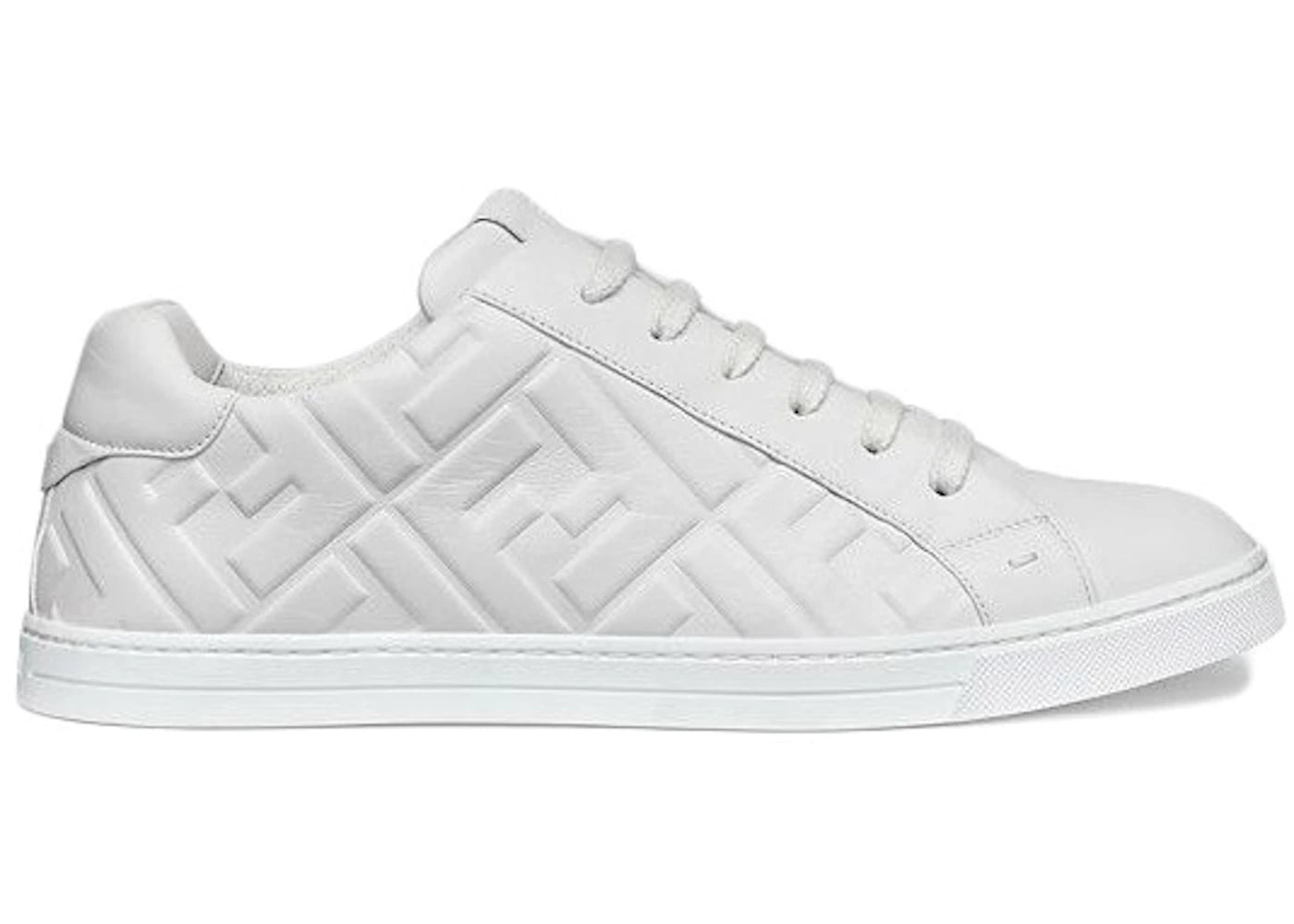 Fendi Leather Low Top Triple White