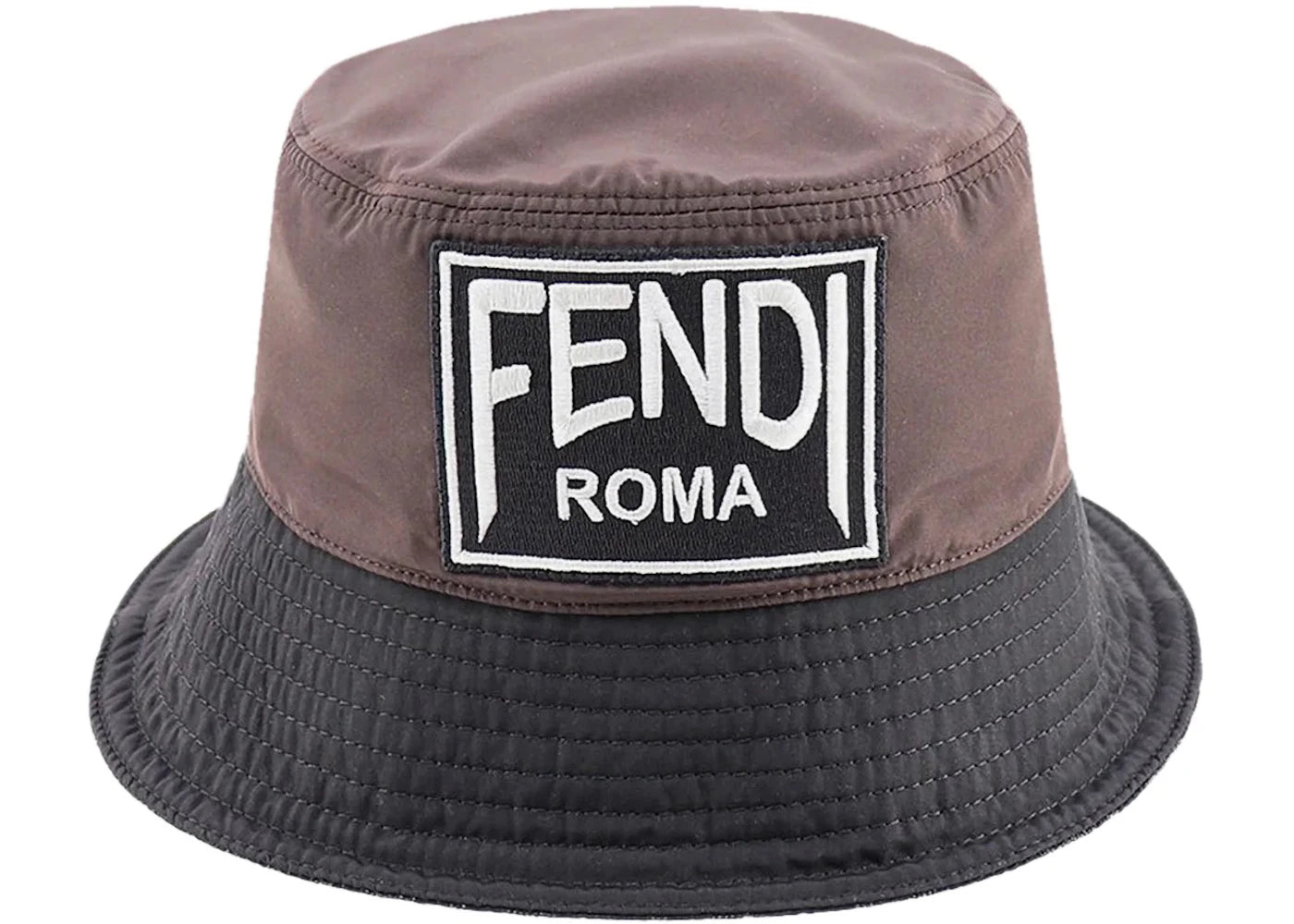 Fendi Logo Patch Bucket Hat Brown/Black