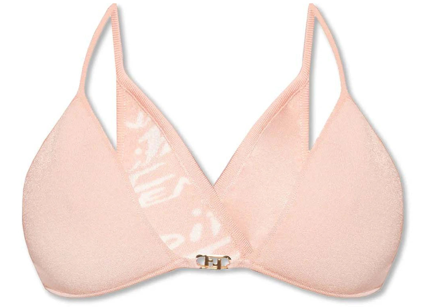 Fendi Logo-Plaque Reversible Cropped Top Pink