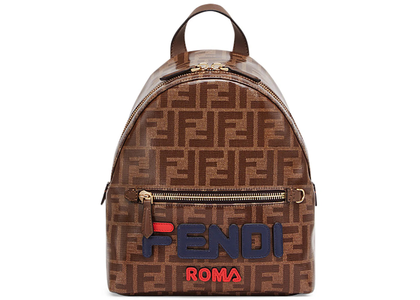 Fendi Mania Backpack FF Mini Brown