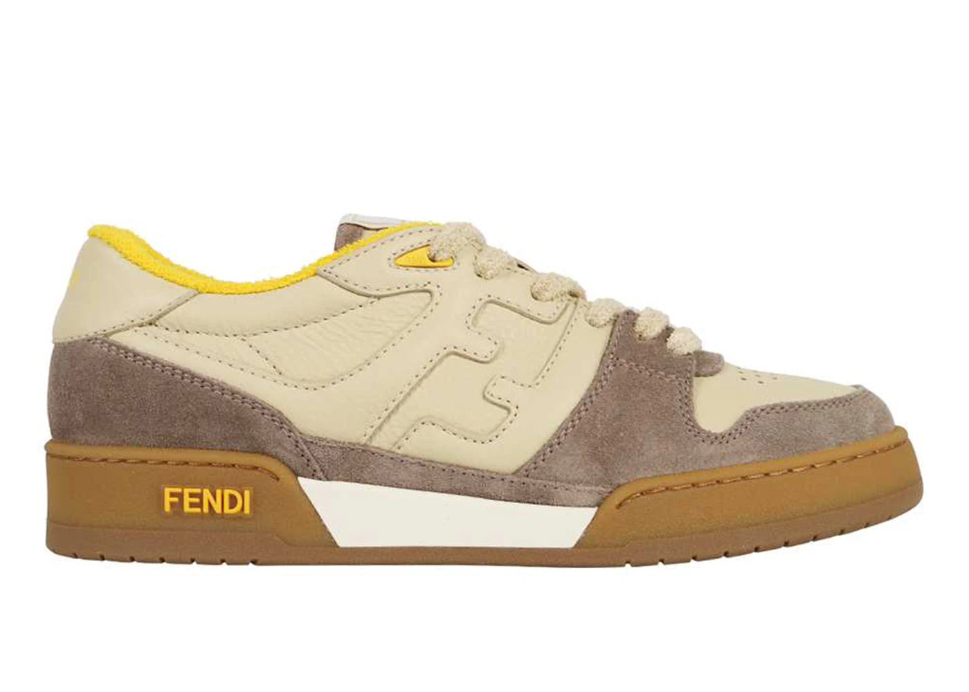 Fendi Match Low Tops Beige Gum Yellow (Women's)