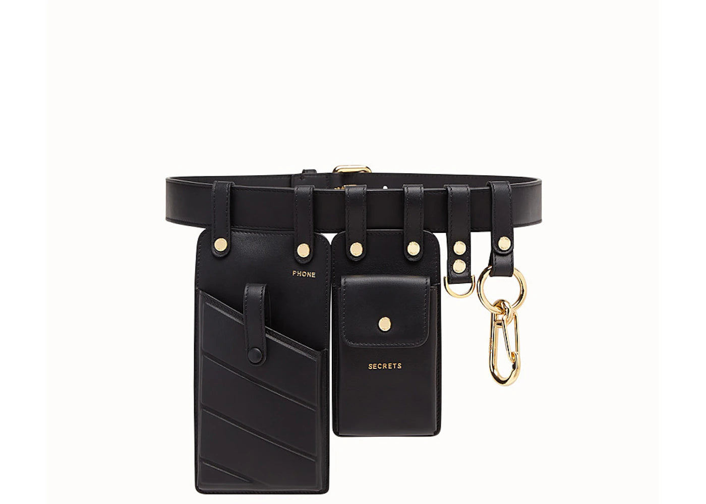 Fendi Multi-Accesssory Belt Matte Leather Black