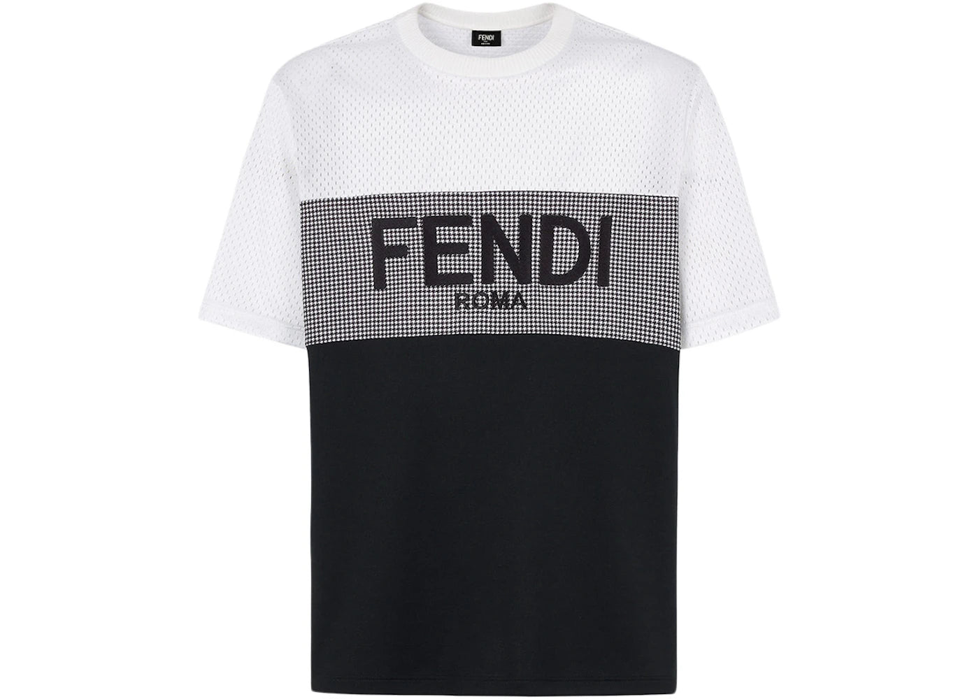 Fendi Multi Jersey T-Shirt White/Grey/Black