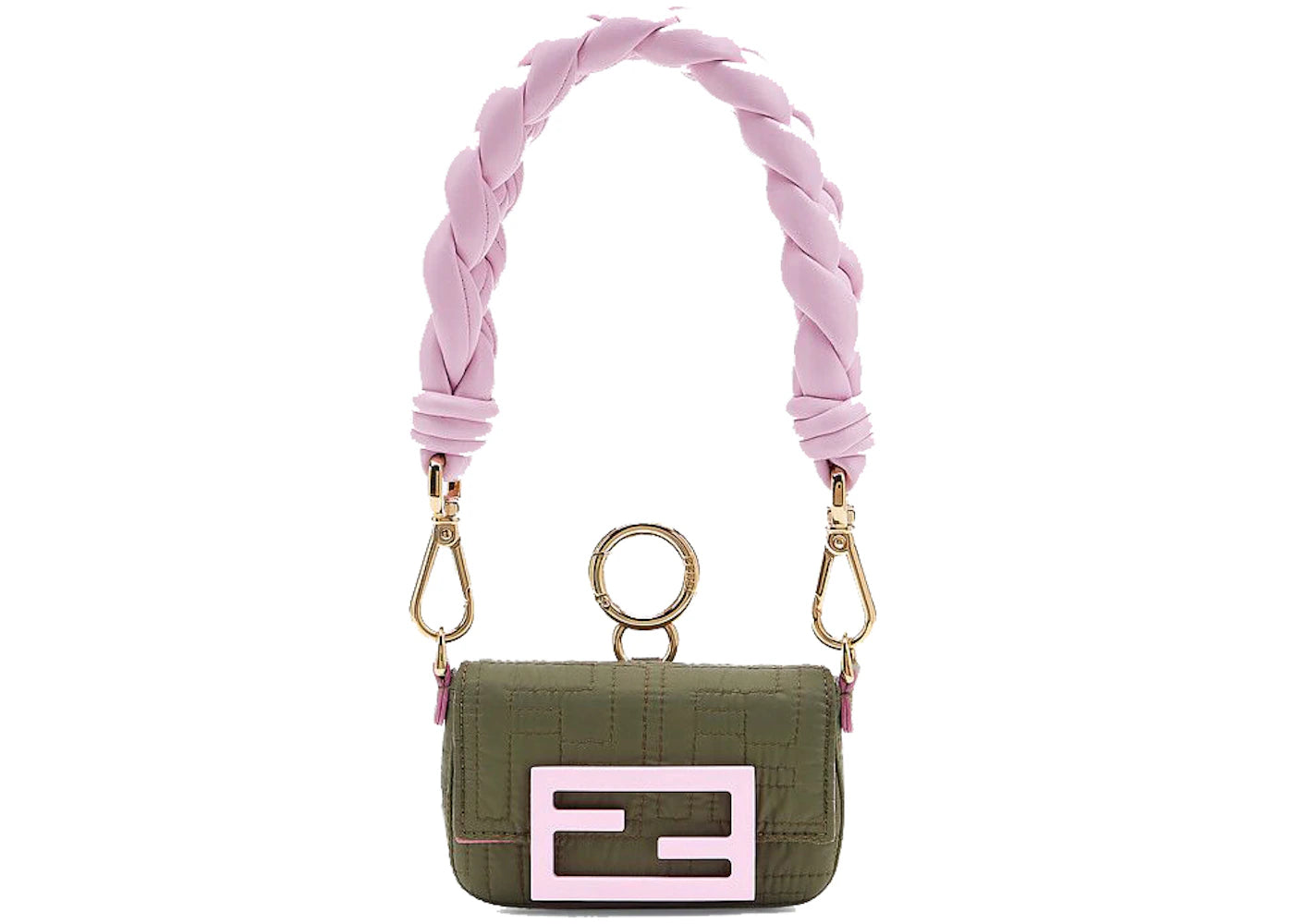 Fendi Nano Baguette Charm Pouch Green