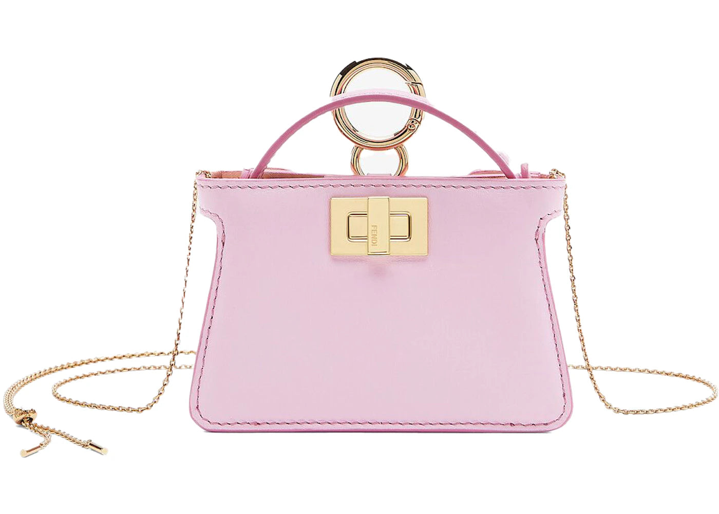 Fendi Nano Peekaboo Charm Crossbody Bag Lilac