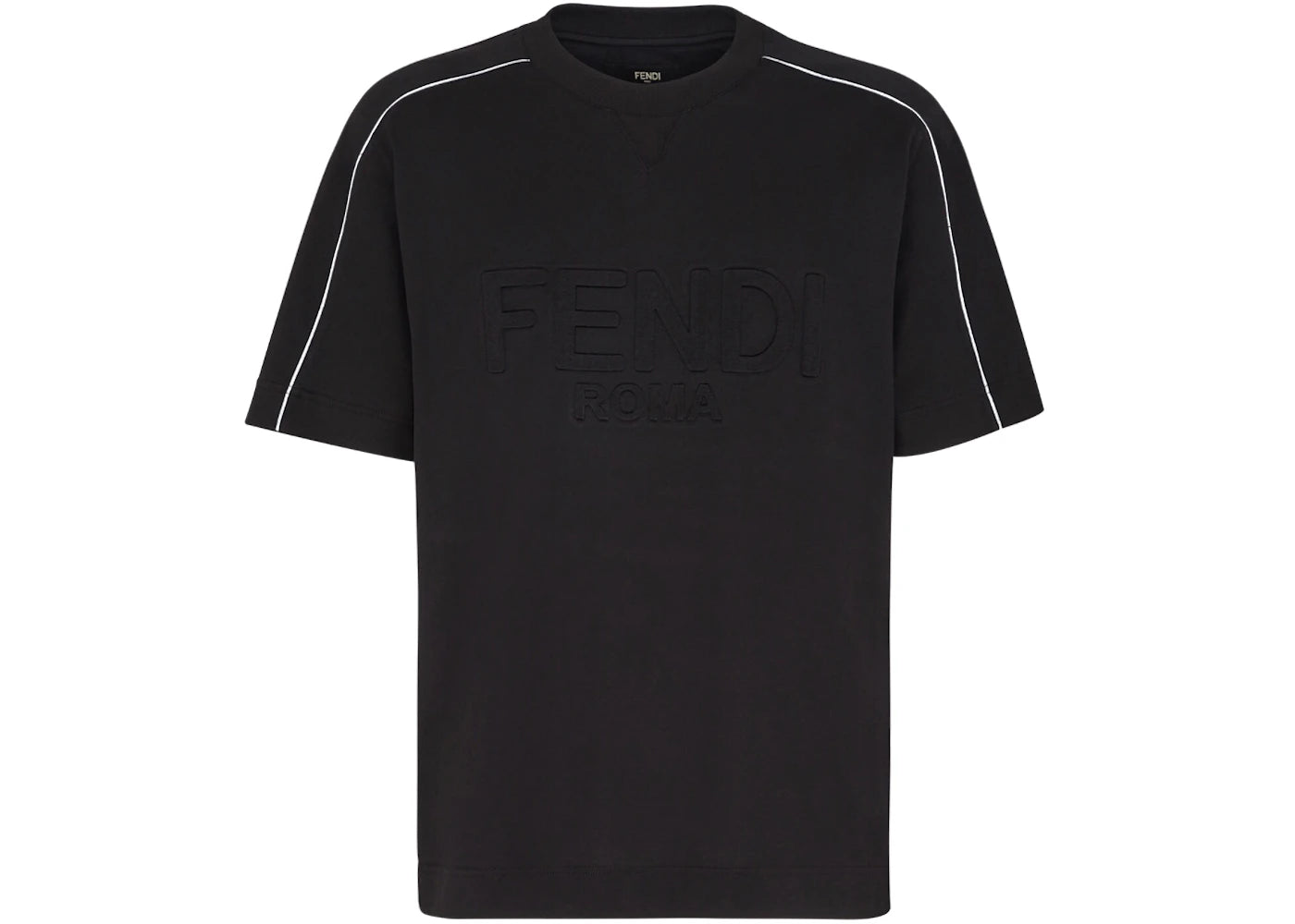 Fendi Roma Cotton T-Shirt Black