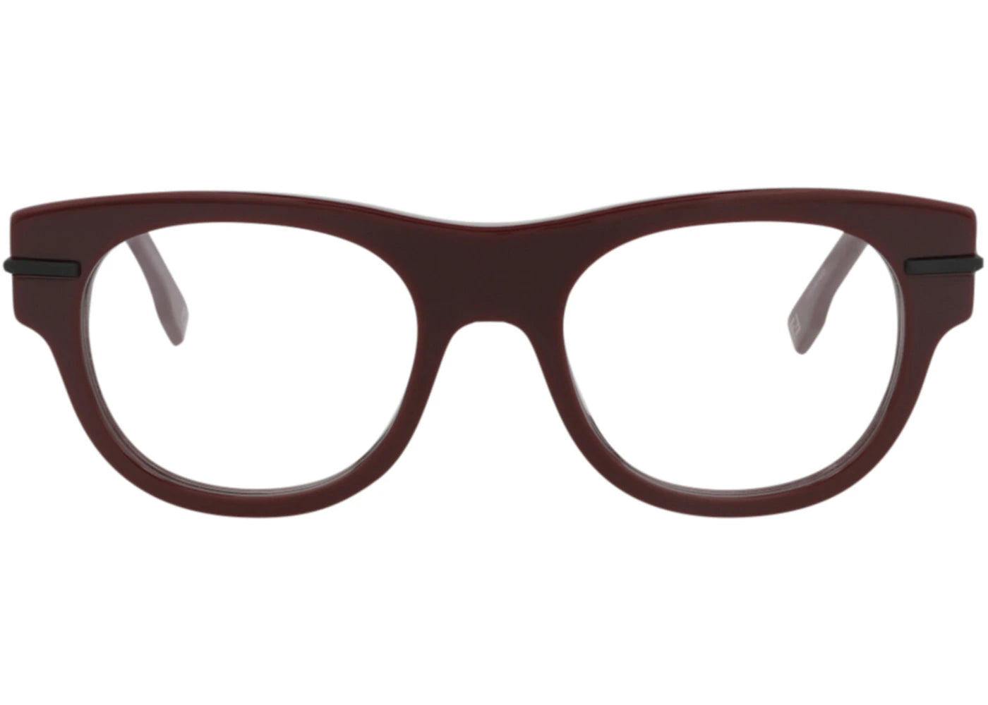 Fendi Round-Frame Acetate Optical Frames Bordeaux Bordeaux Transparent (FE50078I-51-069)