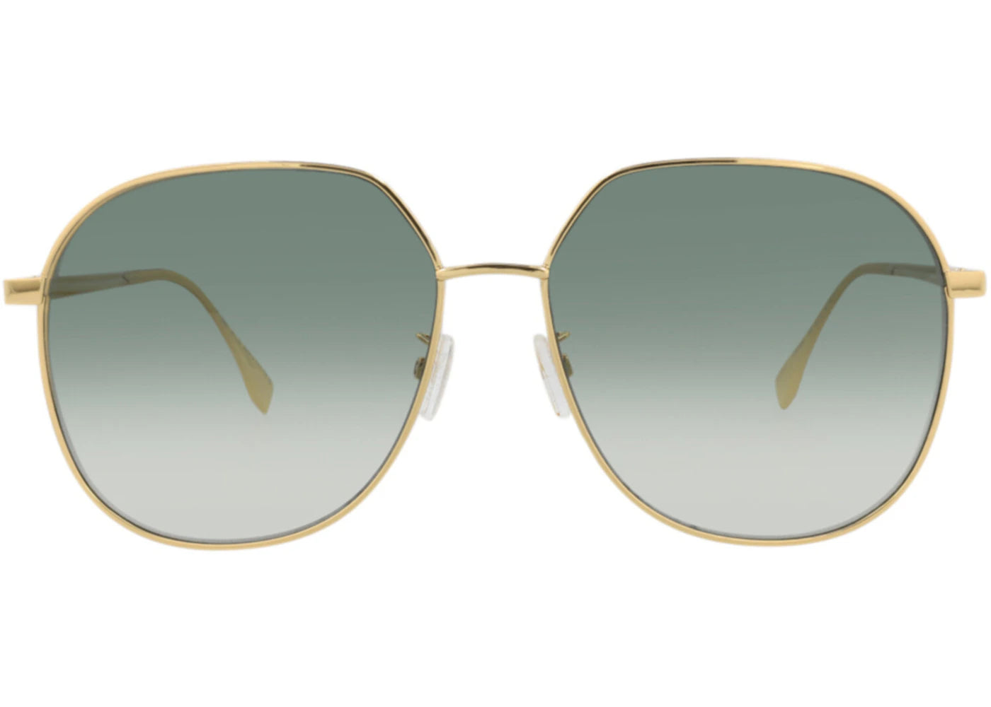 Fendi Round-Frame Metal Sunglasses Gold Gold Green (FE40069U-59-30P)