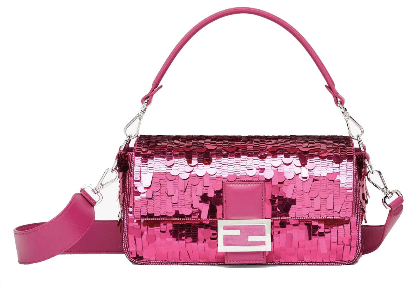 Fendi Sequined Baguette Pink