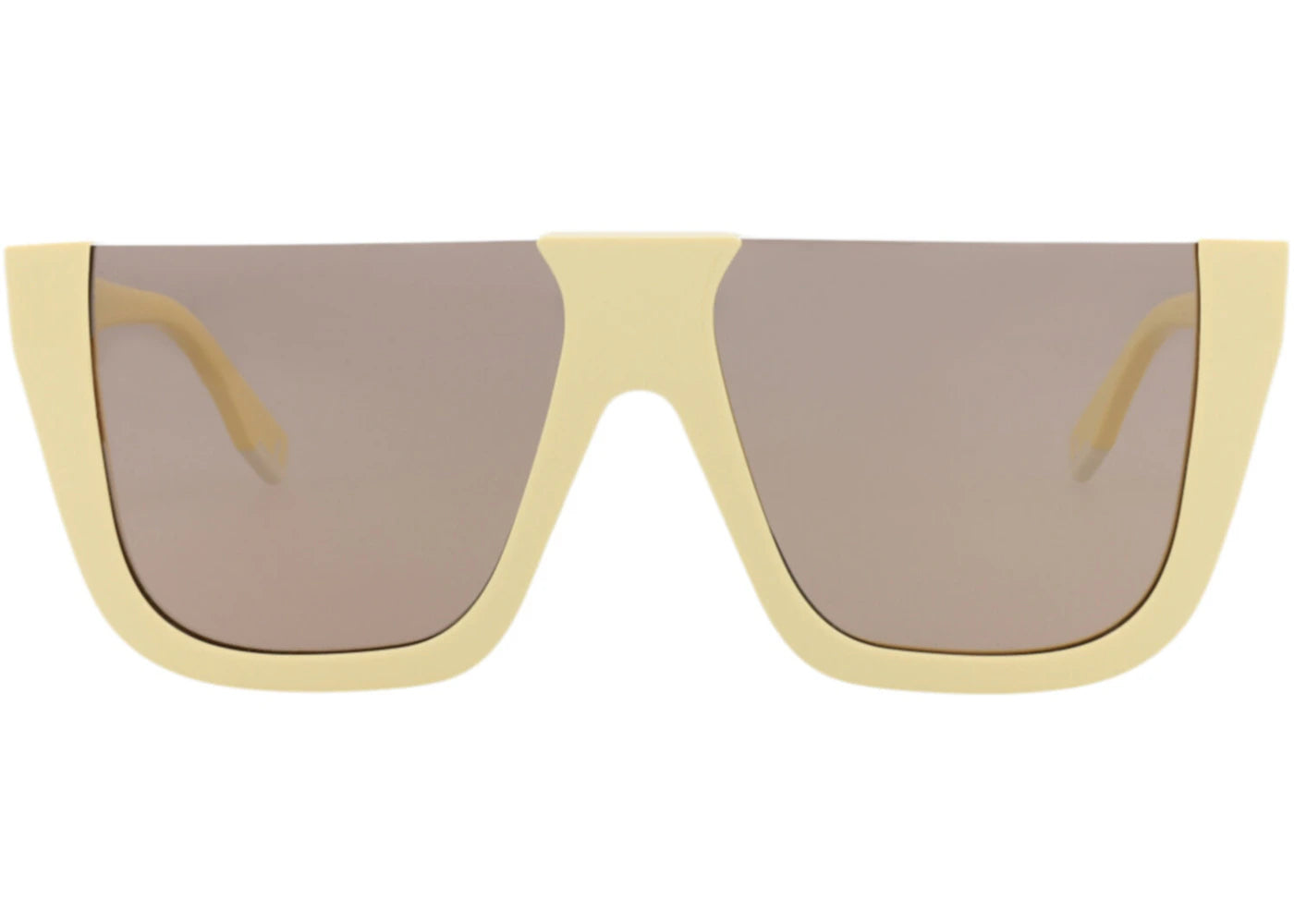 Fendi Shield-Frame Acetate Sunglasses Yellow/Yellow/Brown (FE40136I-62-39E)