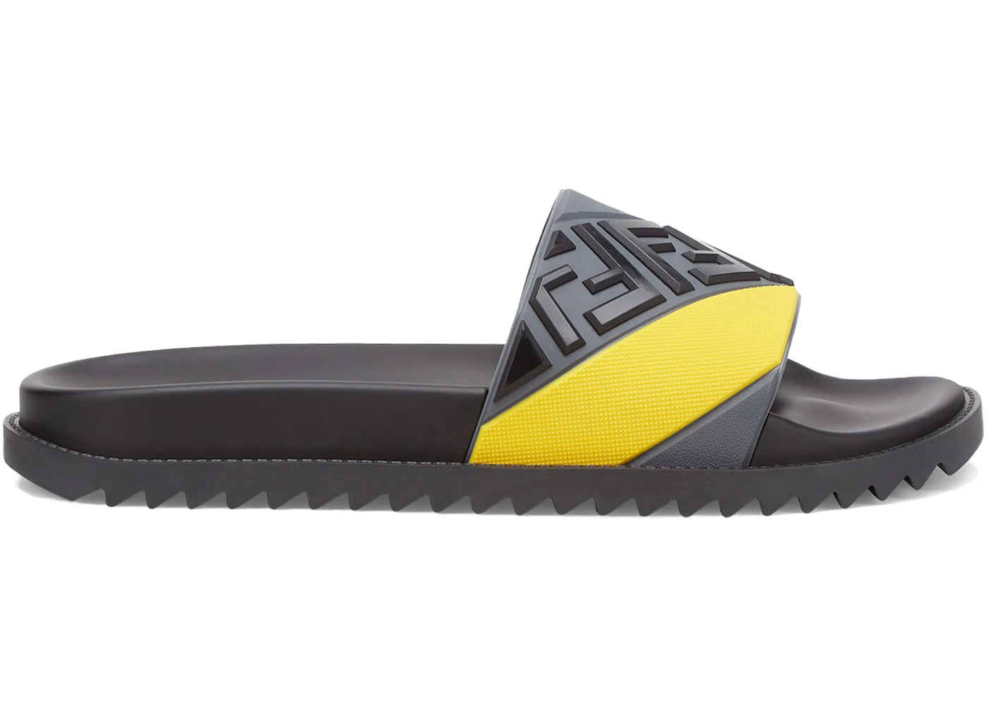 Fendi Slides Multicolor Grey Yellow