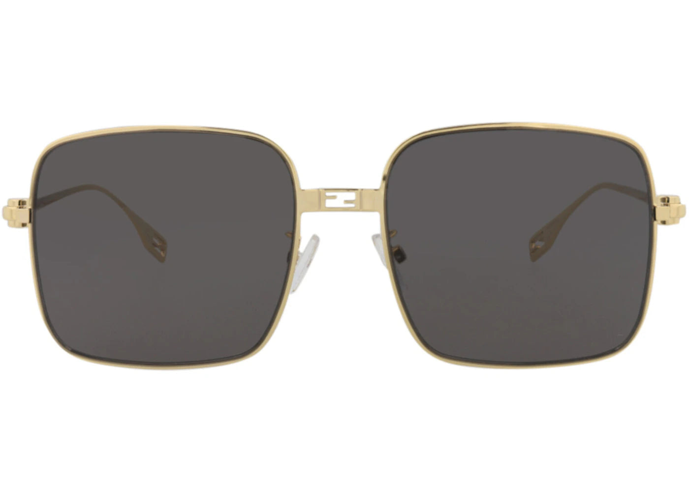 Fendi Square-Frame Metal Sunglasses Gold Gold Smoke (FE40123U-55-30A)