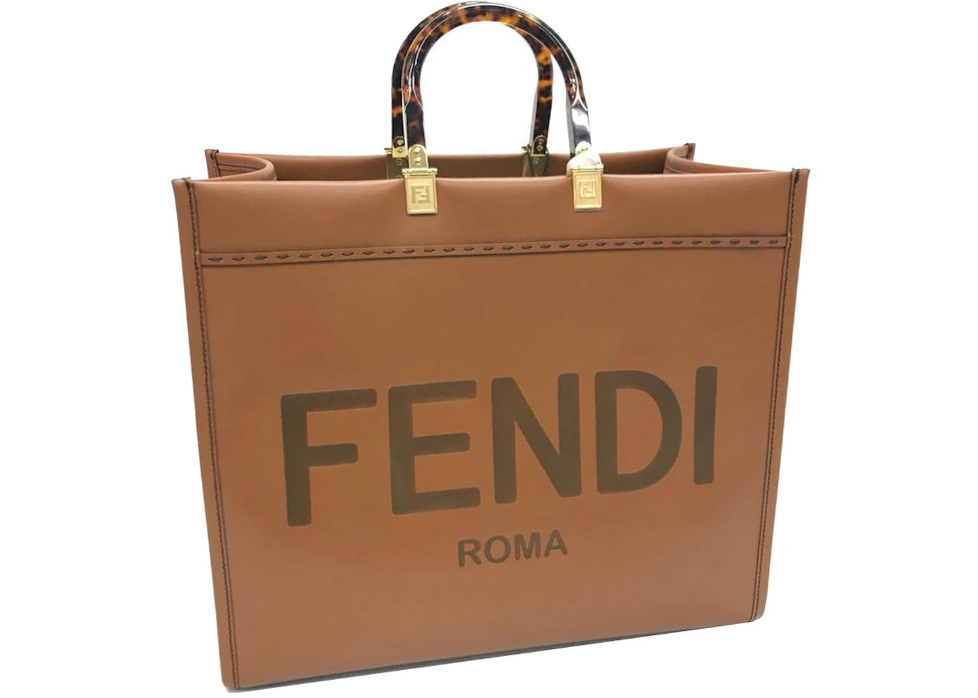 Fendi Sunshine Shopper Large Dark Brown