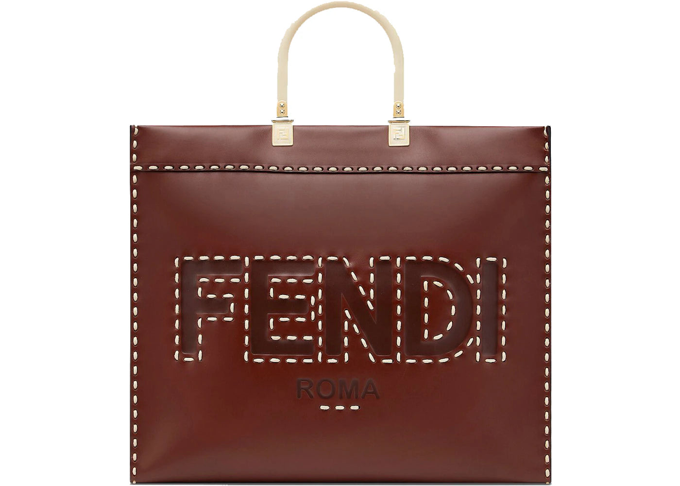 Fendi Sunshine Shopper Tote Medium Brown