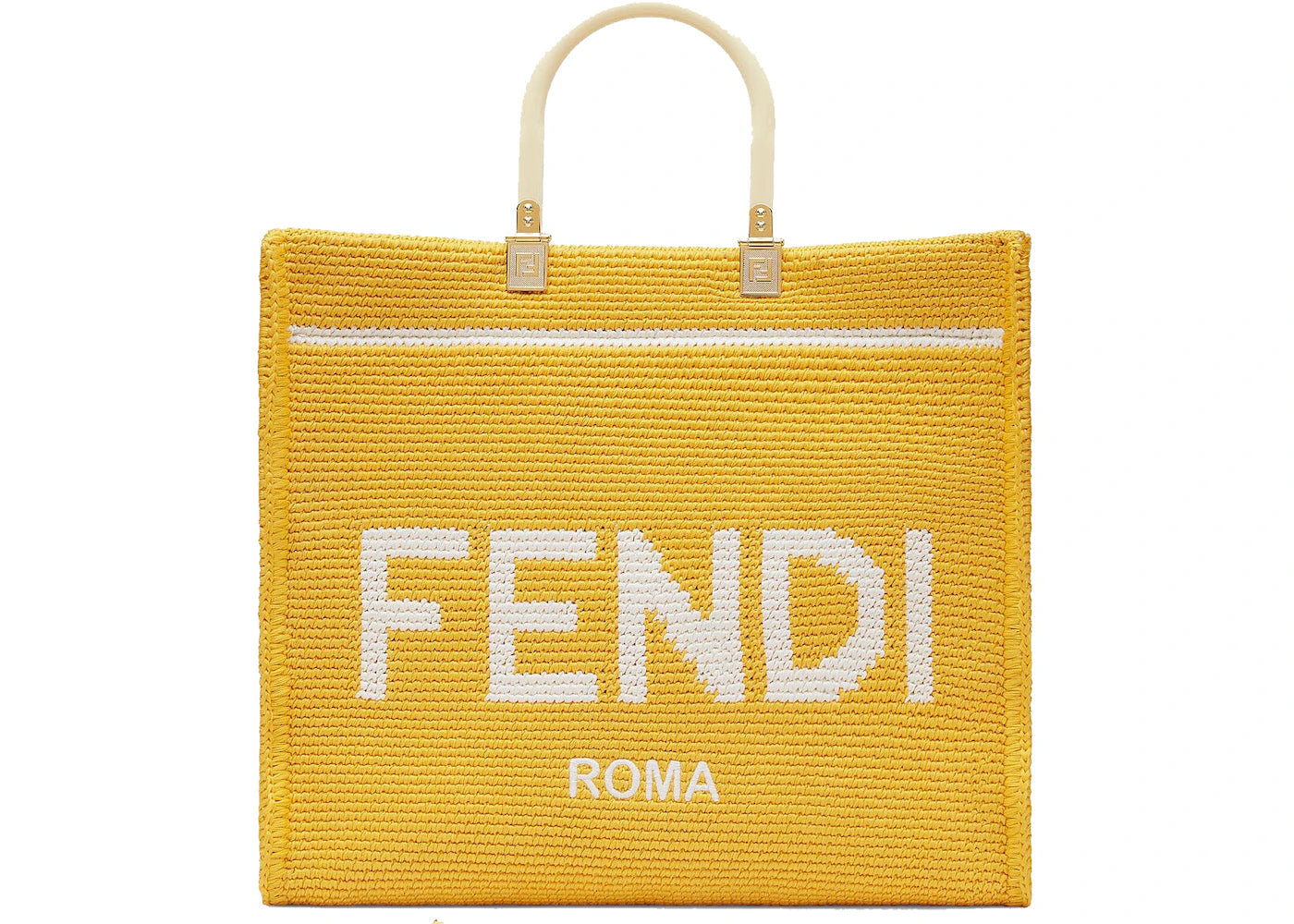 Fendi Sunshine Shopper Tote Medium Yellow