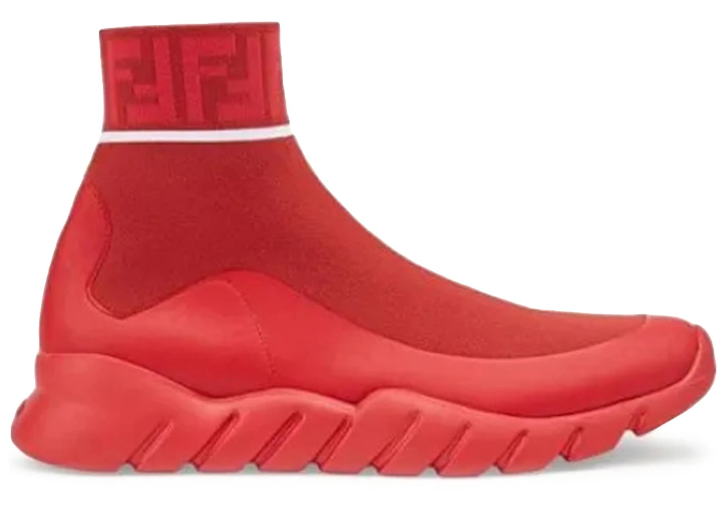 Fendi Tech Fabric High Top Red