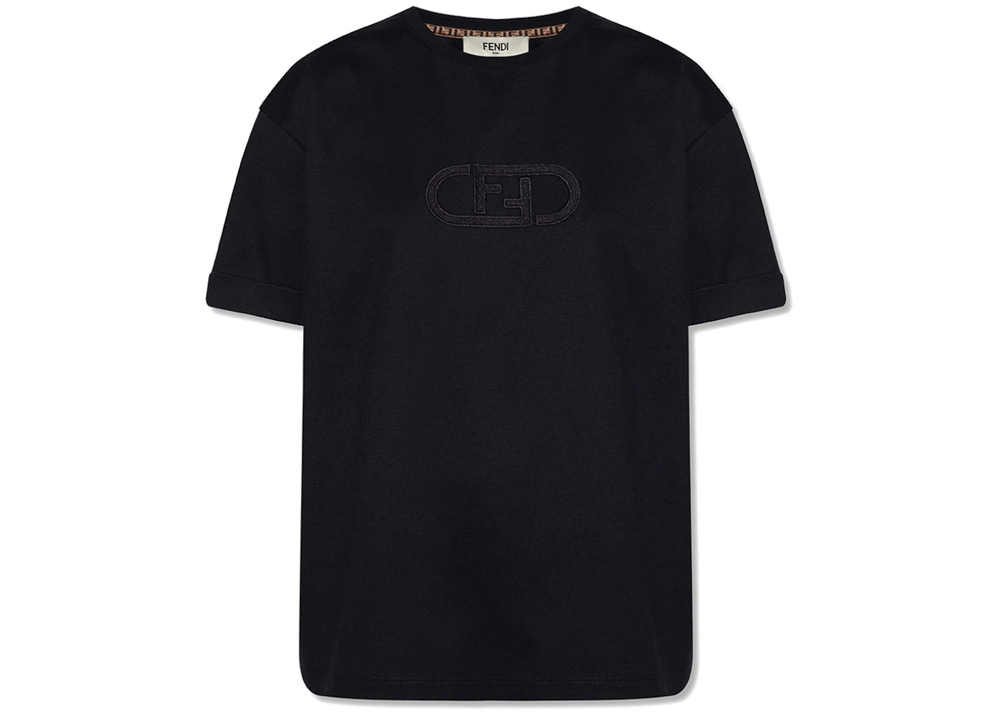 Fendi Womens FF Logo T-Shirt Black