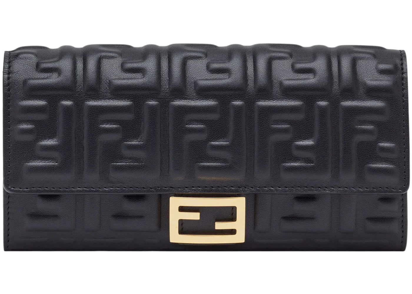 Fendi by Marc Jacobs Baguette Continental Black Nappa Leather Wallet