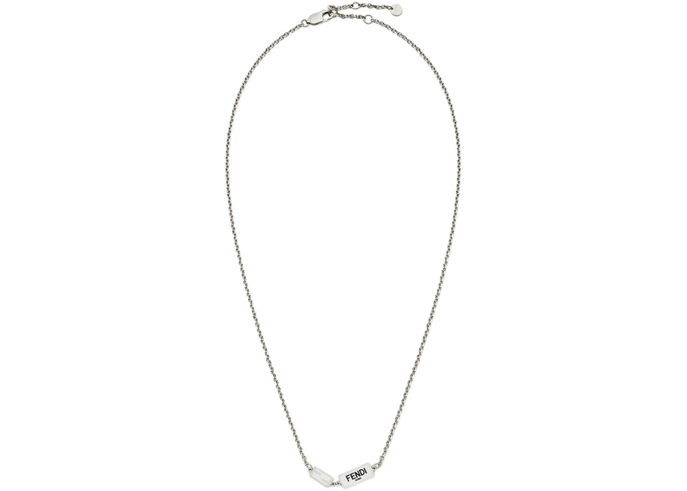 Fendi by Marc Jacobs Baguette Necklace Silver-Colored Metal Necklace Silver