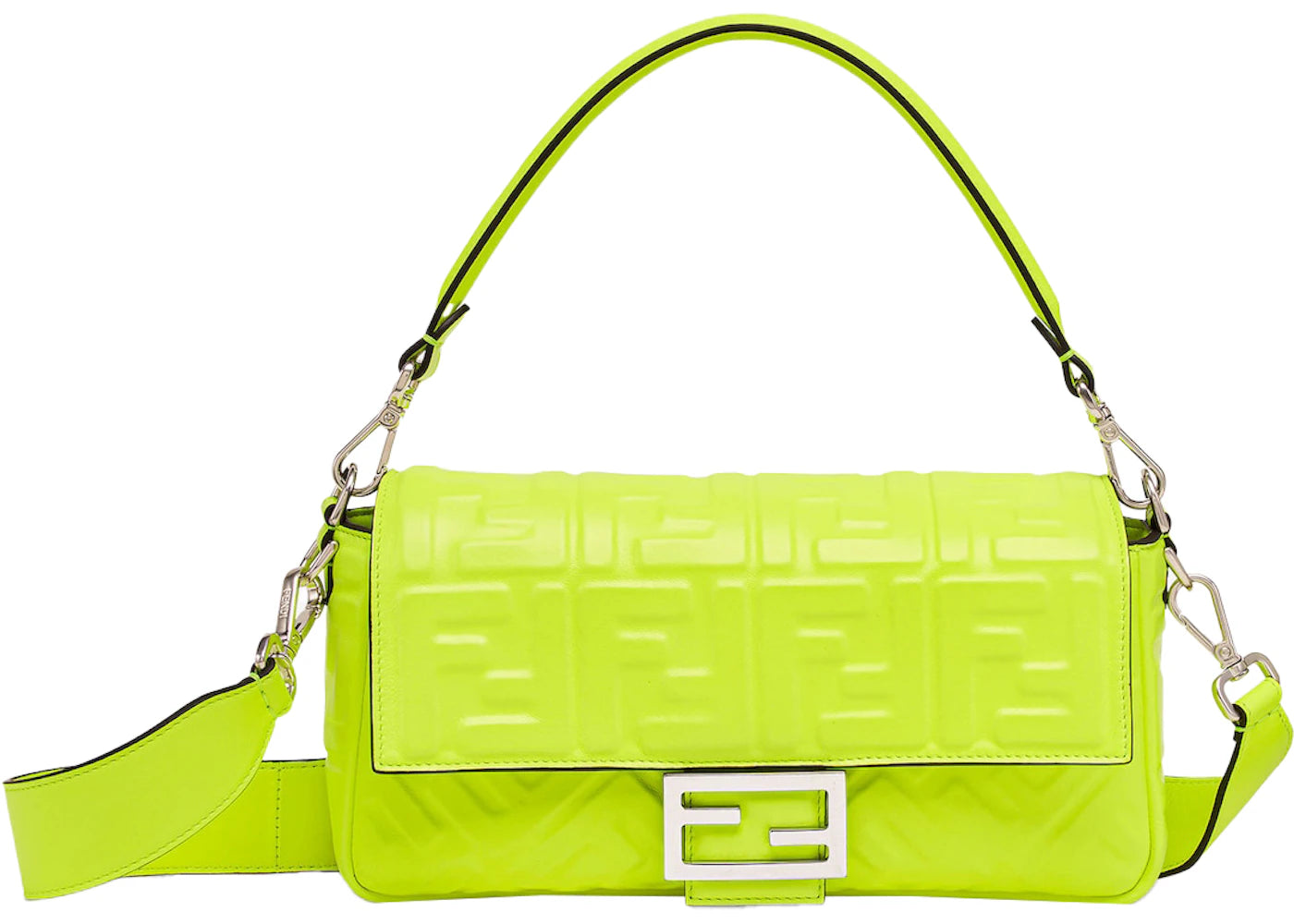 Fendi by Marc Jacobs Baguette Neon Yellow Nappa Leather Bag