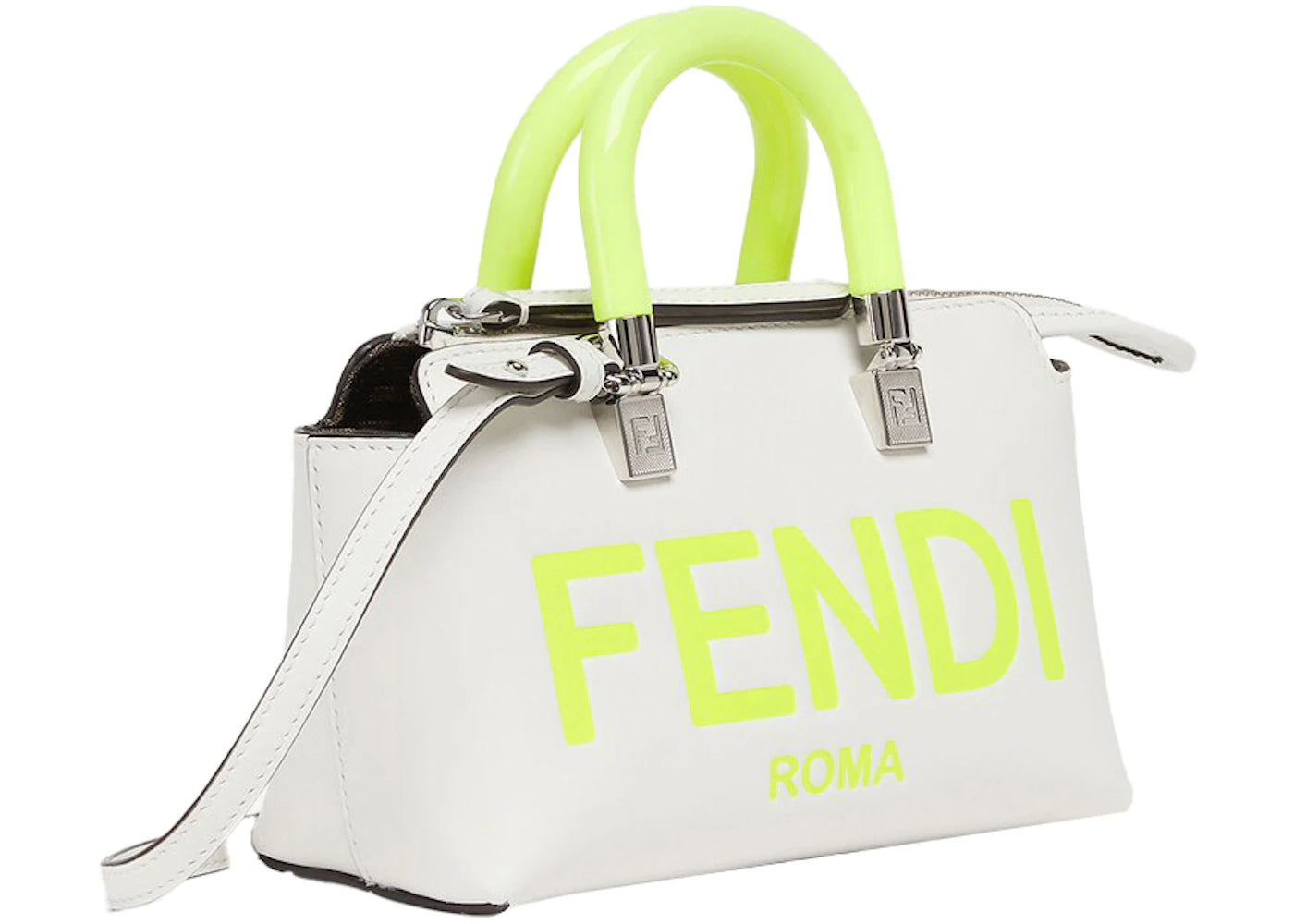 Fendi by Marc Jacobs By The Way Mini Small White Leather Boston Bag