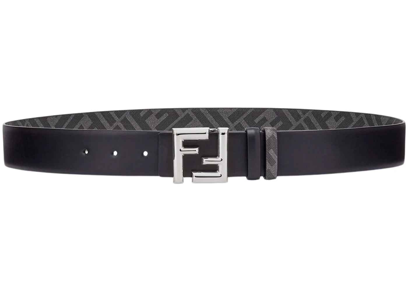 Fendi by Marc Jacobs FF Belt Black Leather Reversible Belt Black