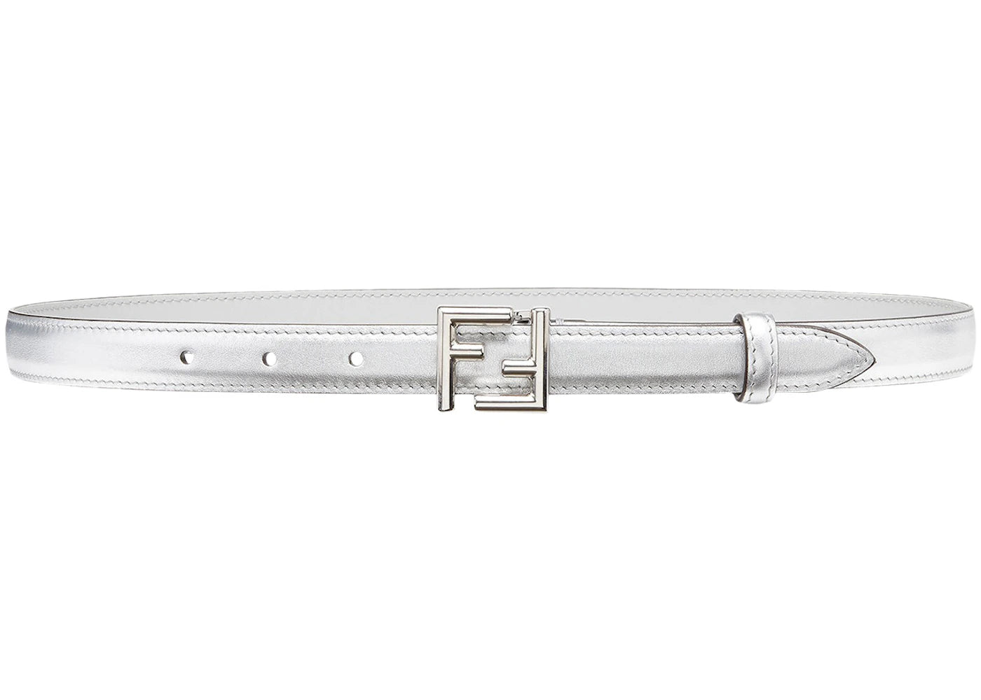 Fendi by Marc Jacobs FF Belt Silver-Colored Leather Belt