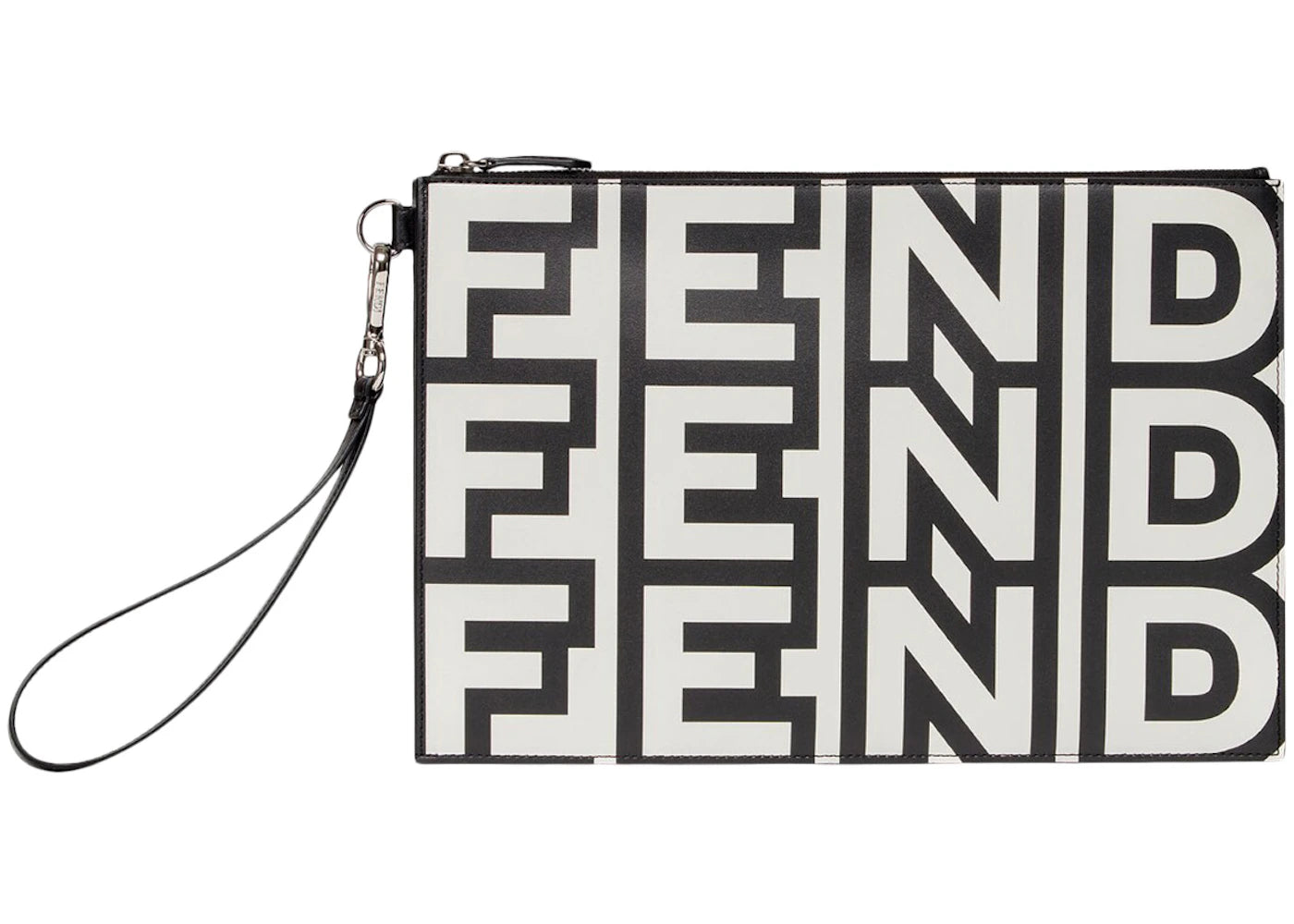 Fendi by Marc Jacobs FF Flat Pouch Two-Tone Leather Pouch Multicolor