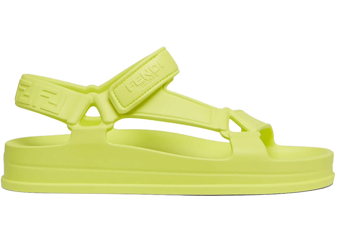 Fendi by Marc Jacobs Feel Sandals Neon Yellow Rubber