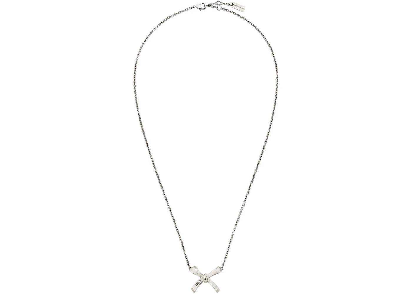 Fendi by Marc Jacobs Fendi Bow Necklace Silver-Colored Necklace