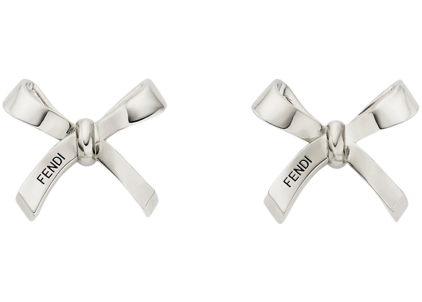 Fendi by Marc Jacobs Fendi Bow-Shaped Earrings Silver-Colored Earrings