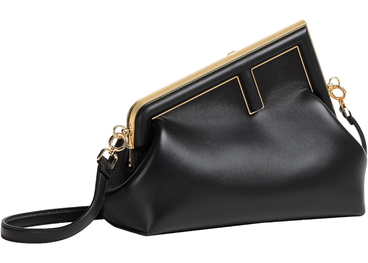 Fendi by Marc Jacobs Fendi First Midi Black Leather Bag