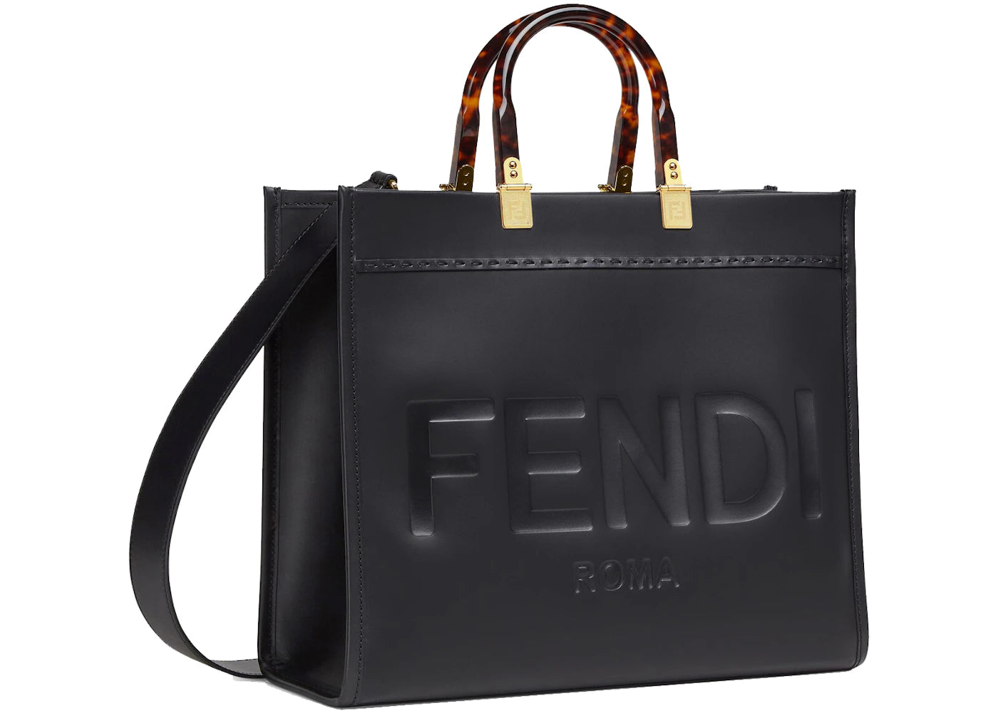 Fendi by Marc Jacobs Fendi Sunshine Medium Black Leather Shopper