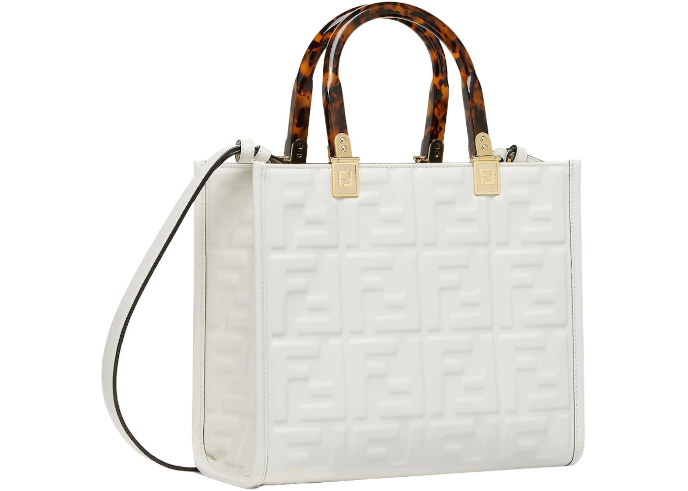 Fendi by Marc Jacobs Fendi Sunshine Small White Leather Shopper