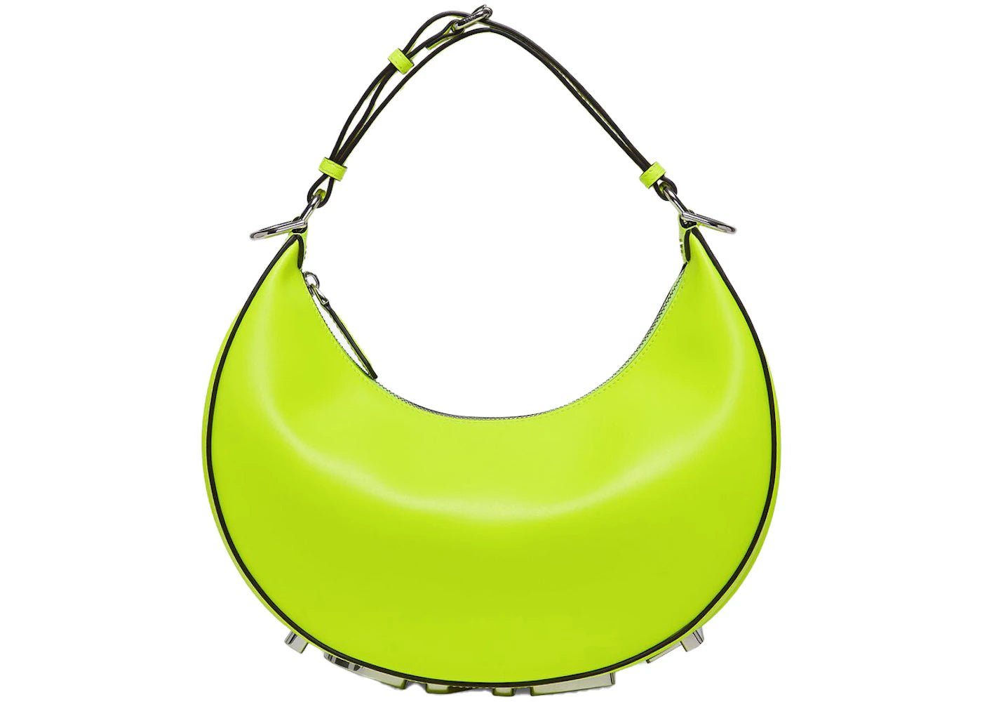 Fendi by Marc Jacobs Fendigraphy Small Neon Yellow Leather Bag